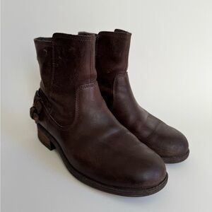 Ugg Ankle Leather Boots Brown 6